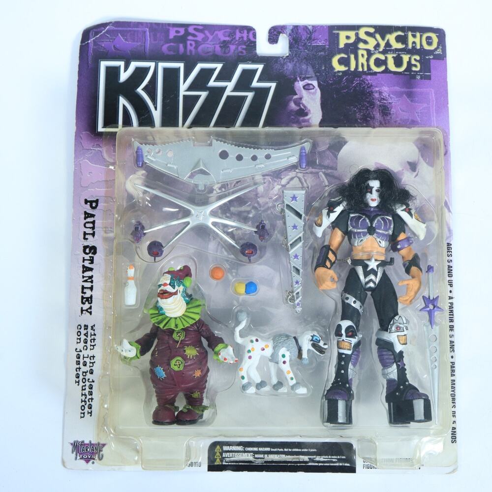 KISS Psycho Circus Action Figure PAUL STANLEY w/ The Jester McFarlane 1998 READ
